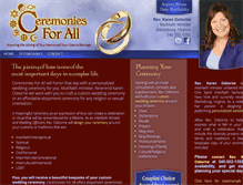 Tablet Screenshot of ceremoniesforall.com